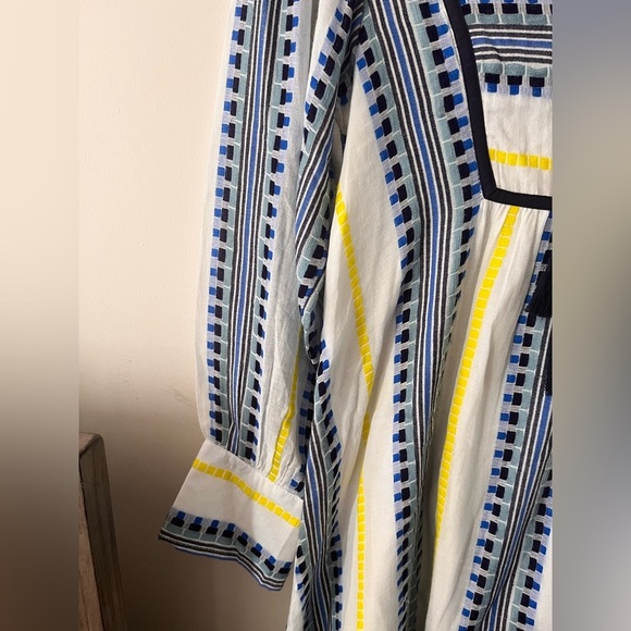 Anthropologie Ro’s Garden Striped Tunic Dress with Yellow and Blue Accents - Picture 4 of 15
